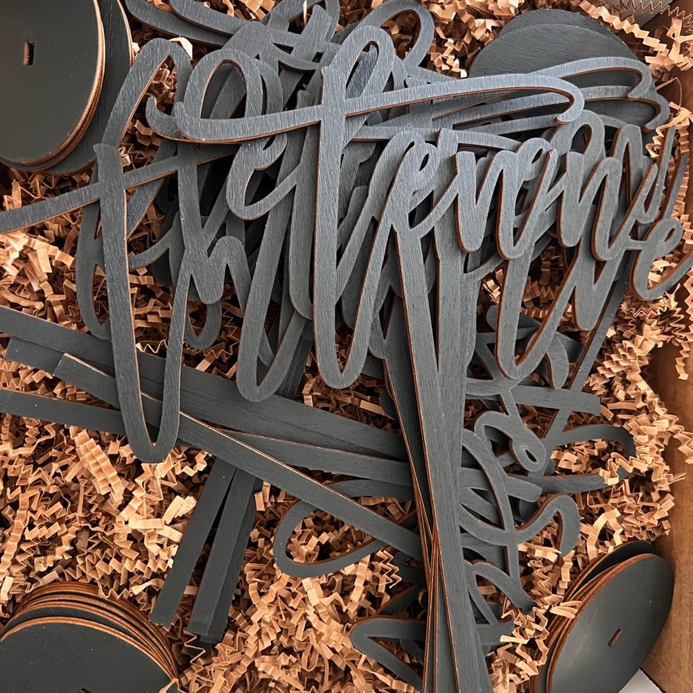 Wooden table numbers